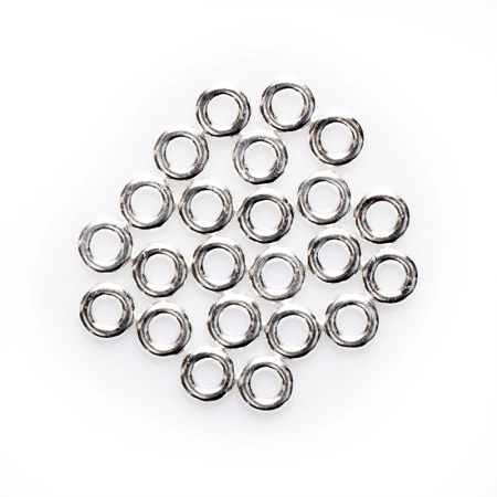 Соединительное колечко, 8мм (толщина 2.0мм, внутренний размер 4мм), неразъемное, базовый материал - оловянный сплав, серебристого цвета, 10 грамм