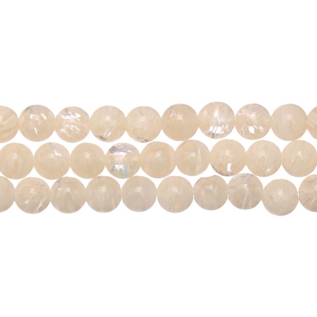 Бусины миллефиори, 8мм, белые, 45 шт., низка