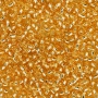 <p>Японский бисер TOHO Round (круглый Тохо), размер 15/0 (1.5 мм). Прозрачный светло-желтый бисер с серебристой сердцевиной (Silver-Lined Lt Topaz). 
Цена за 10 грамм (около 2 400 бисеринок).</p>