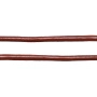 <p>На шнуре могут быть небольшие неровности, сечение может быть не совсем круглым. Шнур из натуральной прессованной кожи, окрашенный в коричневый цвет. Толщина около 4 мм (может варьироваться в пределах +-0.5 мм). Оттенок может отличаться от фотографии и в разных поставках. По возможности, продается цельным куском, однако, может поставляться несколькими отрезами. Цена за 2 метра.</p>