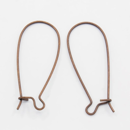 Швензы закрытые, 33х14мм, удлиненные, базовый материал - латунь, под медь, 10 пар