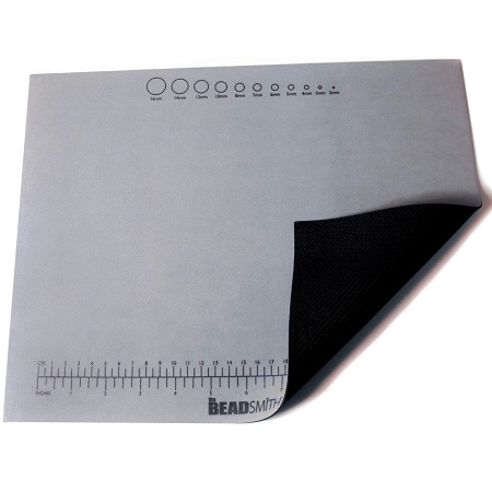 Коврик с разметкой для бисероплетения и сборки украшений, 356х279х2мм, Bead Smith, каучук с флоковым покрытием, 1 шт.