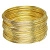 Проволока с памятью, 44.5х0.7мм, для браслета, позолоченная, 5 витков
