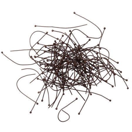 Пины с шариком, 42х0.644мм, базовый материал - латунь, медно-коричневого цвета, 10 грамм