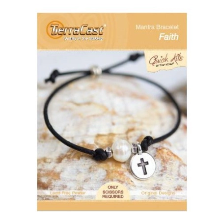 Набор для сборки украшения, 150-230мм, TierraCast, браслет Faith, посеребренный