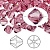 Бусина Swarovski, 8мм, Биконус (#5328), розовый (цвет 209), 1 шт.