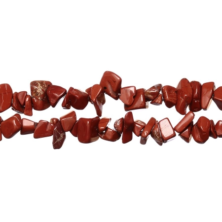 <p>Низка бусин из натурального камня - красной яшмы. Бусины - сколы неправильной формы. В низке около 220 бусин. Бусины могут существенно отличаться по форме и размеру. Оттенок может отличаться от фотографии и в разных поставках. Цена за одинарную низку длиной примерно 85 см. Низки формируются без проверки каждой бусины на дефекты.</p>