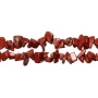 <p>Низка бусин из натурального камня - красной яшмы. Бусины - сколы неправильной формы. В низке около 220 бусин. Бусины могут существенно отличаться по форме и размеру. Оттенок может отличаться от фотографии и в разных поставках. Цена за одинарную низку длиной примерно 85 см. Низки формируются без проверки каждой бусины на дефекты.</p>