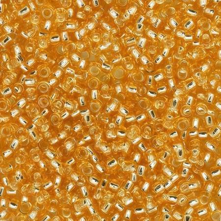 Бисер TOHO круглый, размер 15/0, цвет #22 (Внутреннее серебрение, светлый топаз), 10 грамм