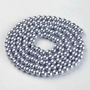 <p>
Стеклянный жемчуг серого цвета. Бусины могут немного отличаться по форме и размеру, быть слегка приплюснутыми у отверстия. Оттенок может отличаться от представленного на фотографии. Цена за низку 76 см, около 145 шт.
</p>