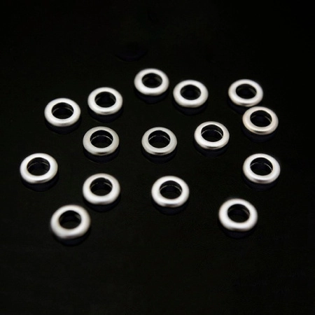 Соединительное колечко, 4мм (толщина 1мм, внутренний размер 2мм), Корея, неразъемное, базовый материал - латунь, под матовый родий, 20 шт.