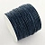 Шнур хлопковый вощеный, около 1мм, темный серо-синий, 91 метр, катушка