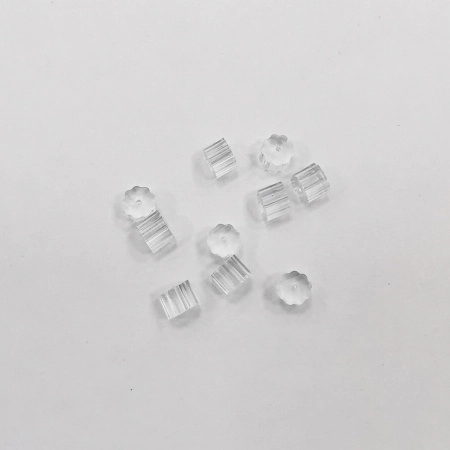 Застежки для пусет, 4х3мм, TierraCast, шестеренки, базовый материал - пластик, без покрытия, 5 пар