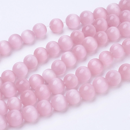 <p>Низка бусин, кошачий глаз (имитация из стекла). Бусины могут немного отличаться по форме и размеру. Оттенок может отличаться от фотографии и в разных поставках. Низки формируются без проверки каждой бусины на дефекты. В низке около 95 бусин. Цена за низку.</p>