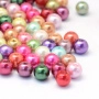<p>Бюджетные стеклянные бусины с покрытием под жемчуг, цветное ассорти. Бусины могут немного отличаться по форме и размеру, быть слегка приплюснутыми у отверстия. На покрытии возможны неровности. Оттенок в миксе может отличаться от фотографии - в наборе могут быть цвета, не представленные на фотографии и быть представлены не все цвета с фотографии. Диаметр отверстия около 1 мм. Цена за 100 грамм (около 45 шт, бусины фасуются без проверки на дефекты и без подбора по цвету).</p>