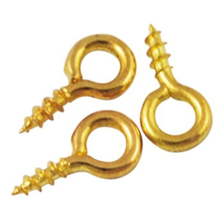 <p>Штифт вкручивающийся,покрытие золотого цвета. Общая длина 8.5 мм, диаметр петельки 4 мм, внутренний диаметр петельки 2 мм, толщина вкручиваемой части 1 мм. Оттенок может отличаться от фотографии и в разных поставках. Цена за 5 грамм (около 62 штук, фасуются без проверки на дефекты).</p>