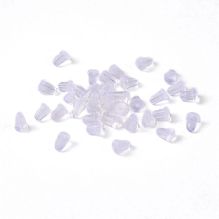 <p>Бюджетные заглушки для серег-гвоздиков (пуссет) из силикона, прозрачные, под определённым углом имеют сиреневатый оттенок. Подходят для использования с открытыми швензами. Размер может немного отличаться от заявленного. Оттенок может отличаться от фотографии и в разных поставках. Цена за 20 грамм (около 165 пар). Фасуются без проверки на дефекты и пересчёта, на заглушках могут быть заусенцы.</p>