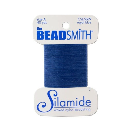 Нить нейлоновая Silamide, толщина A, синяя, моток, 36 метров