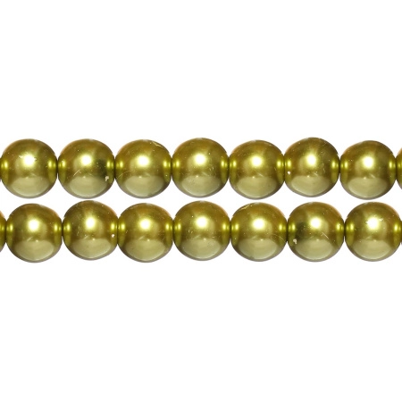 <p>
Стеклянные бусины с покрытием под жемчуг желто-зеленого цвета. Бусины могут немного отличаться по форме и размеру, быть слегка приплюснутыми у отверстия. Оттенок может немного отличаться от представленного на фото. Цена за низку 80 см, около 70 шт.
</p>