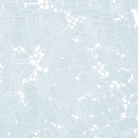 Бисер TOHO Bugle, размер 3мм, цвет #1 (Прозрачный, хрусталь), 10 грамм