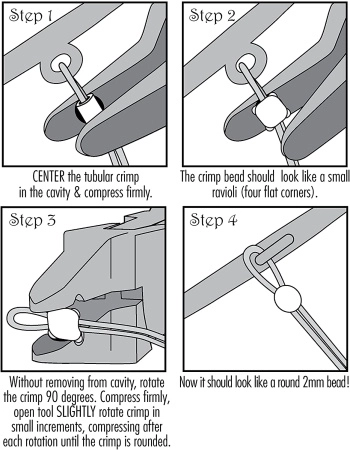 <p>Уникальный инструмент Magical CRIMPER (Magical Crimp Forming Tool) позволяет превратить кримп-трубочку размером 2*2мм в аккуратную круглую бусину. Подходит для тросиков толщиной 0.45 - 0.50 мм. На обратной стороне - инструкция в картинках на английском. Инструмент произведен американской компанией BeadSmith (Бидсмит) в Пакистане. На инструменте возможны остатки технического масла - рекомендуется протереть перед использованием. Цена за 1 шт.</p>