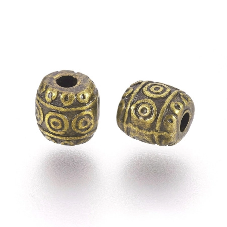 Бусина металлическая, 6х6х5.5мм, узорная, базовый материал - цинковый сплав, бронзовая с чернением, 10 грамм Бусина металлическая, 6х6х5.5мм, узорная, базовый материал - цинковый сплав, бронзовая с чернением, 10 грамм