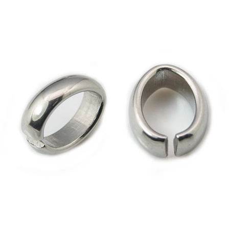 Коннектор, 13х10х4мм, овал разъемный (звено цепи), базовый материал - нержавеющая сталь, без покрытия, 1 шт.
