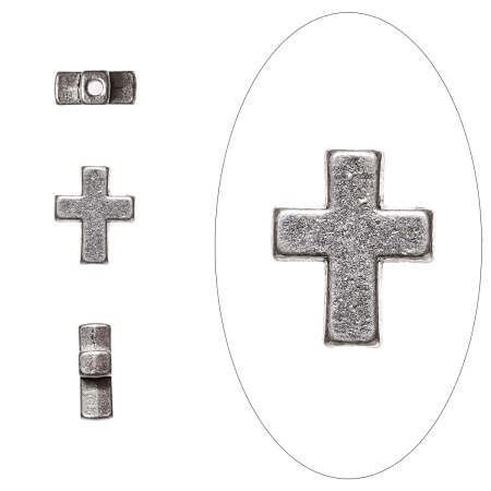 <p>
Объемная металлическая бусина - крест. Отлично подходит для браслетов и сережек. Стиль тибетское серебро. Диаметр отверстия около 1.8 мм. Оттенок может отличаться от фотографии и в разных поставках. Цена за 10 шт.
</p>
<p>Внимание: на бусинах возможны неровности, щербинки, пятнышки.</p>