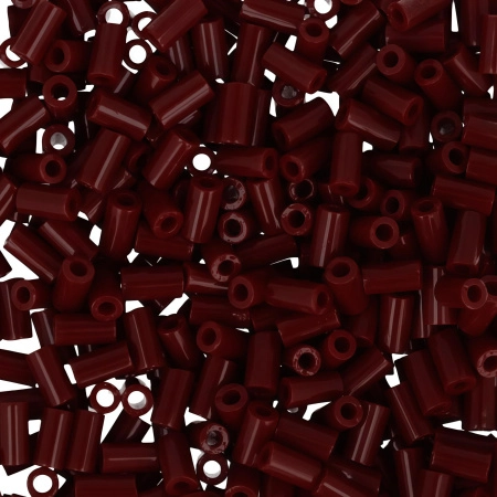 Бисер TOHO Bugle, размер 3мм, цвет #46 (Непрозрачный, красно-коричневый), 10 грамм