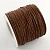Шнур хлопковый вощеный, около 1мм, коричневый, 84 метра, катушка