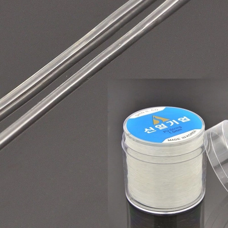 Нить - резинка для браслетов, 1мм, Корея, прозрачная, 5 метров