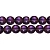 Бусины стеклянные, 12мм, фиолетовые, 28 шт., низка