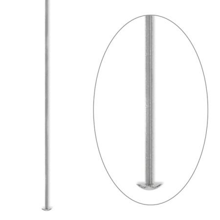 Пины со шляпкой, 50х0.723мм, базовый материал - латунь, античные посеребренные, 20 шт. Пины со шляпкой, 50х0.723мм, базовый материал - латунь, античные посеребренные, 20 шт.