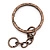 Основа под брелок, 55х25мм, кольцо двойное узорное, с цепочкой, базовый материал - железо, медного цвета, 1 шт. Основа под брелок, 55х25мм, кольцо двойное узорное, с цепочкой, базовый материал - железо, медного цвета, 1 шт.