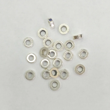 Бусина металлическая, 6х2мм, рондель гладкая, базовый материал - цинковый сплав, стиль тибетское серебро, 5 грамм