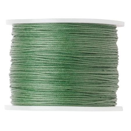 Шнур хлопковый вощеный, около 0.5-1мм, темно-зеленый, 10 метров