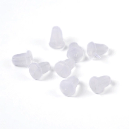 <p>Бюджетные заглушки для серег-гвоздиков (пуссет) из силикона, прозрачные, под определённым углом имеют сиреневатый оттенок. Подходят для использования с открытыми швензами. Размер может немного отличаться от заявленного. Оттенок может отличаться от фотографии и в разных поставках. Цена за 20 грамм (около 165 пар). Фасуются без проверки на дефекты и пересчёта, на заглушках могут быть заусенцы.</p>