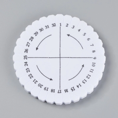 Инструмент для плетения шнура, 103мм, диск Кумихимо, круглый, 1 шт.