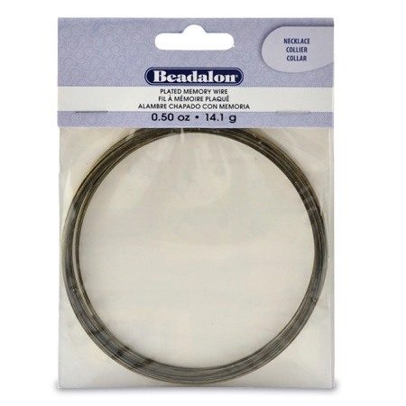 Проволока с памятью, 92х0.655мм, Beadalon, для колье, бронзовая, 14 грамм (ок.17 витков)