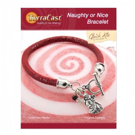 Набор для сборки украшения, 152-203мм, TierraCast, браслет Naughty or Nice, посеребренный