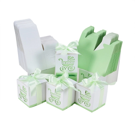 <p>Подарочная коробочка для украшений. На крышке имеется вырубка в форме детской коляски. В комплекте ленточка для завязывания (около 55-60 см). Поставляется в разобранном виде, не требует склеивания. Цена за 5 шт.</p>