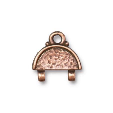 Соединитель-переходник, 14.5мм, TierraCast, с двумя петельками, Узорный, базовый материал - оловянный сплав, медный с чернением, 1 шт. Соединитель-переходник, 14.5мм, TierraCast, с двумя петельками, Узорный, базовый материал - оловянный сплав, медный с чернением, 1 шт.