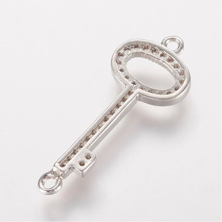 <p>Фурнитура для бижутерии Милано класса люкс (MILANO LUX). Качественный компонент для бижутерии - односторонний коннектор - ключик. Отлично подходит для браслетов, сережек и колье. Инкрустация фианитами. Оттенок может отличаться от фото. Цена за 1 шт.</p>