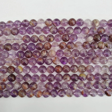 <p>Круглые бусин из натурального канадского ауралита - 23 (канадский аметист). Цвет бусин может немного отличаться от представленного на фотографии. Бусины могут немного отличаться по размеру от заявленного. В низке около 23 бусин. Цена за низку.</p>