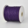 <p>Тонкий плетеный вощеный синтетический (полиэстеровый) шнур, цвет фиолетовый, оттенок может отличаться от фотографии. Толщина около 0.5-0.7 мм. По возможности, продается цельным куском, однако, может поставляться несколькими отрезами. Цена за 10 метров.  </p>