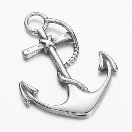 Подвеска, 40х31мм, якорь с веревкой, базовый материал - нержавеющая сталь, без покрытия с чернением, 1 шт. Подвеска, 40х31мм, якорь с веревкой, базовый материал - нержавеющая сталь, без покрытия с чернением, 1 шт.