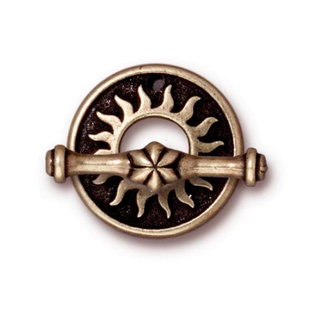 Застежка, 19мм, TierraCast, тогл, Солнышко, базовый материал - оловянный сплав, бронзовое, 1 шт. Застежка, 19мм, TierraCast, тогл, Солнышко, базовый материал - оловянный сплав, бронзовое, 1 шт.