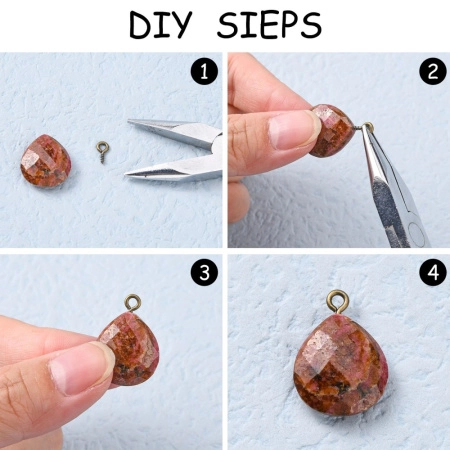 <p>Штифт вкручивающийся,покрытие бронзового цвета. Общая длина 8.5 мм, диаметр петельки 4 мм, внутренний диаметр петельки 2 мм, толщина вкручиваемой части 1 мм. Оттенок может отличаться от фотографии и в разных поставках. Цена за 5 грамм (около 65 штук, фасуются без проверки на дефекты).</p>