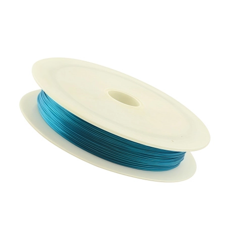 Тросик ювелирный, 0.45мм, цвет сине-голубой, катушка, 50 метров