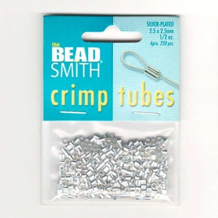 Кримпы, 2.5х2.5мм, Bead Smith, трубочки, базовый материал - латунь, посеребренные, около 250 шт. УЦЕНКА Кримпы, 2.5х2.5мм, Bead Smith, трубочки, базовый материал - латунь, посеребренные, около 250 шт. УЦЕНКА